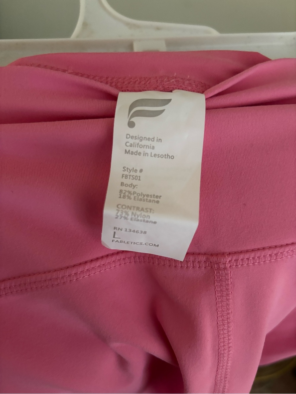 Fabletics Girls Hot Pink Pocket Leggings - Picture 3 of 3